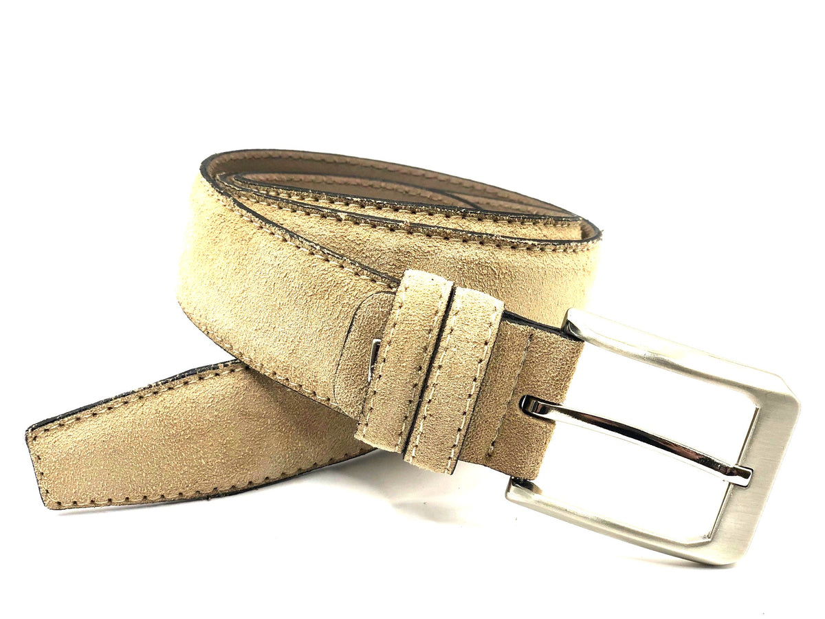 3,5cm Pak Riem Suede Beige 0004-4