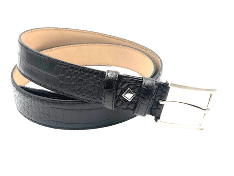 3,5cm Kroko Riem Zwart 0006-1