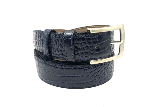3,5cm Kroko Riem Blauw 0006-6