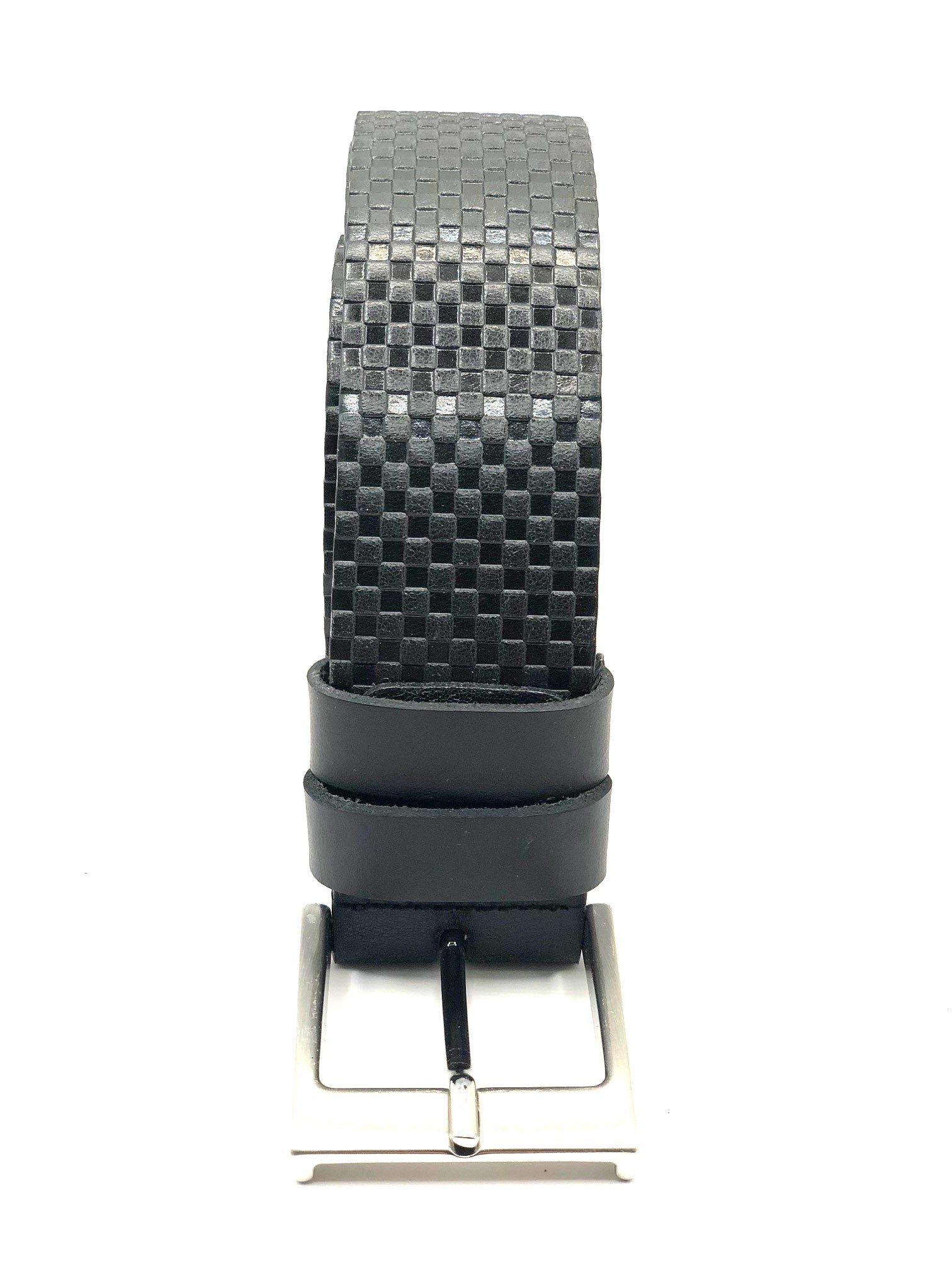 4cm Jeans Riem Zwart Print 40504